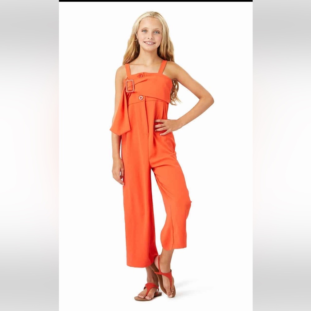 Girls' Harlow Crepe Jumpsuit (size 7-8)